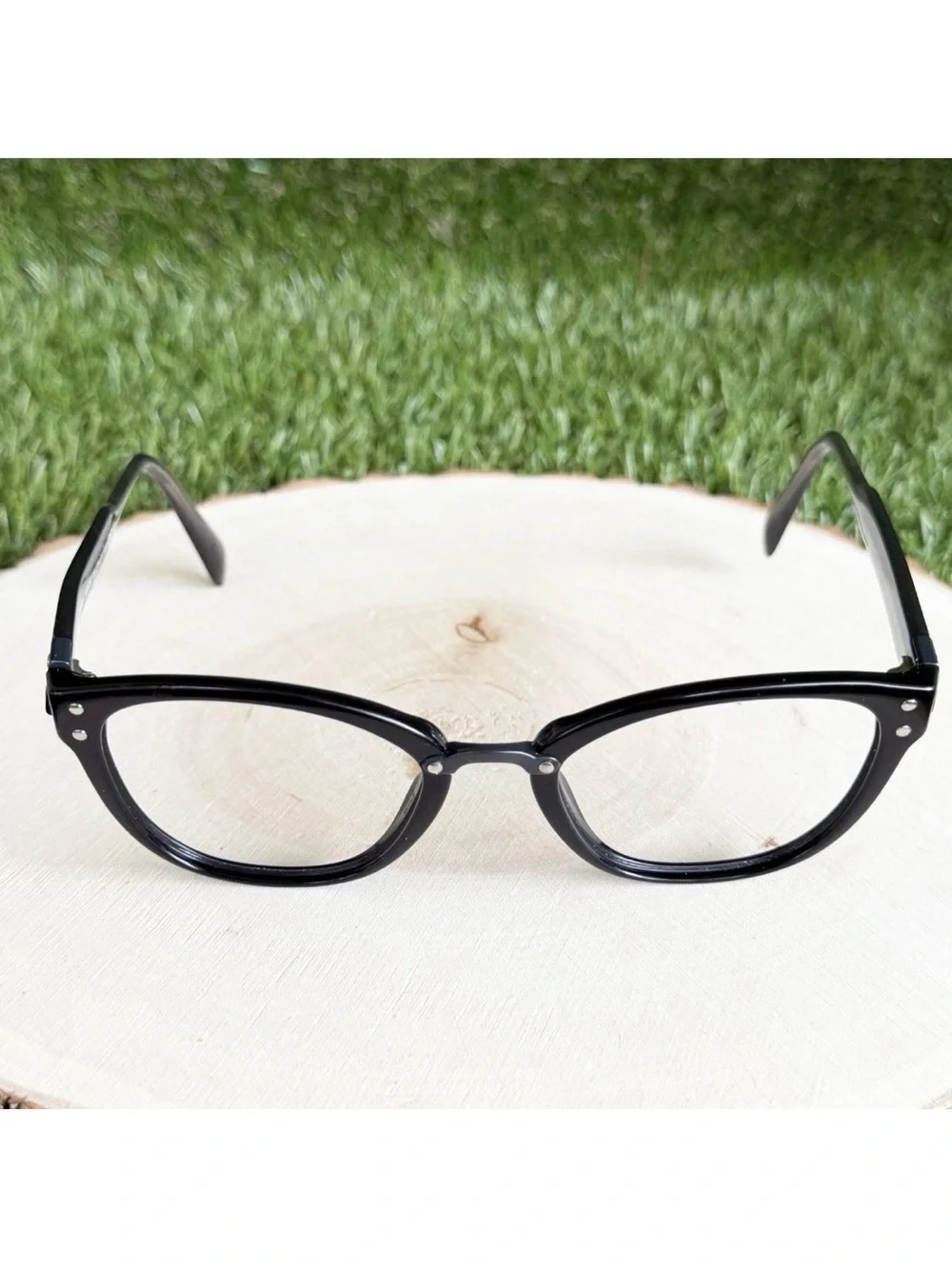 Miu Miu Eyeglasses Frames Cat-Eye VMU 04Q Glasses Black Gray 52-20-140 Italy